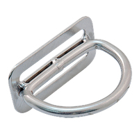 D-кольцо 50 мм сваренное со стоп пряжкой  под 90° н/сталь